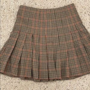 BRANDY MELVILLE plaid pleated tennis skirt